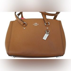 COACH Brown Leather Crossbody Shoulder Bag E3027